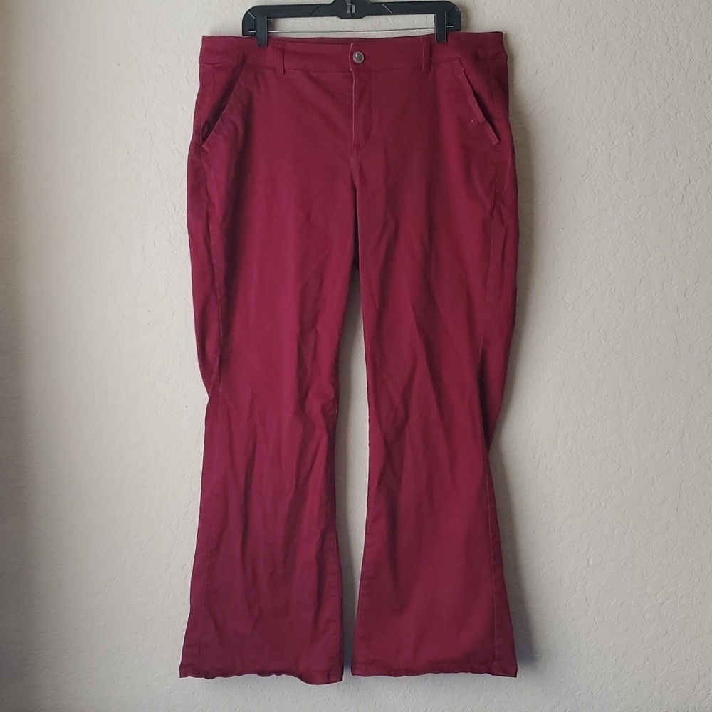 Lane Bryant Size 18 Womens Burgundy Jeans Pants